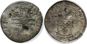 Q7913 Quinzain aux huit L Louis XIV surfrappe douzain Y Bourges > M Offer