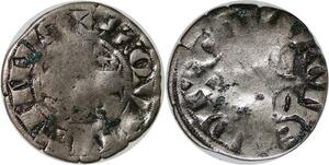 Q7916 Comté Vermandois Denier Parisis Eléonore Alsace Saint-Quentin Argent