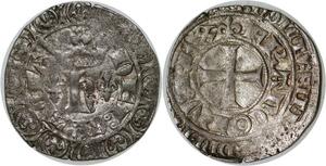 Q7922 Rare Blanc au K Charles V 1364-1380 20 avril 1365 Argent > Make Offer