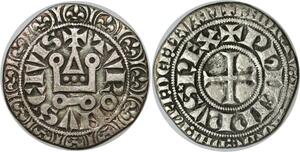 Q7927 Rare Gros tournois Philippe IV Le Bel O long 1298 Silver > Offer