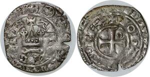 Q7930 Rare Blanc au châtel Jean II le Bon tréflé 3e émission O annelet 