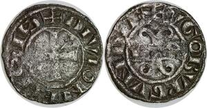 Q7949 Bourgogne Denier Hugues V 1305-1315 Dijon Divionensis Silver > Offer