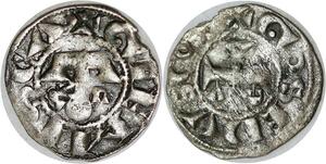 Q7964 Rare Berri Comté de Gien Obole Geoffroi II sire de Donzy 1120-1180