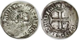 Q7978 Rare Bretagne Blanc aux quatre mouchetures Jean V Fougères Argent