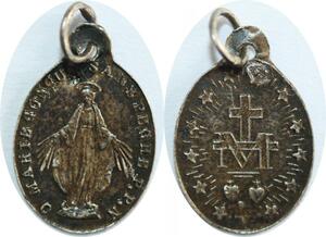 Q8272 Medaille O Marie Sans péché Priez pour nous 4mm Silvered > Offre