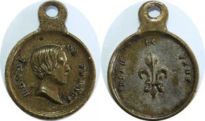 Q8284 Rare Module 8 mm Henri V Duc D'Artois Comte de Chambord 1820 1883 SUP