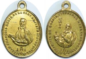 Q8287 Médaille St Francois de Borja Aragon Société de Jesus 1510-1572 SUP
