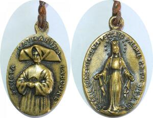 Q8291 Medal Vatican Papal States Sancta Catherina Labouré Canonié Pie XII -> Offre