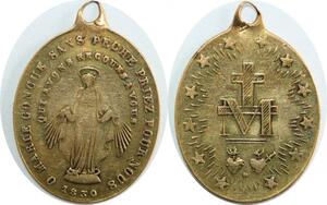 Q8296 Medaille Vierge O Marie Sans Péché Priez Pour Nous 1830