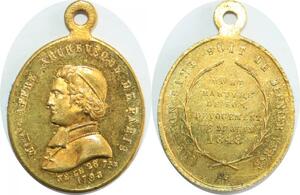 Q8304 Médaille Affre Archevèque Denis-Auguste Affre Mort Martyr sang versé 1848 SUP
