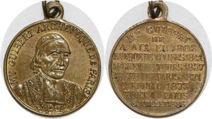 Q8307 Médaille Archevèque Joseph-Hippolyte Guibert 1802 1886 SUP  -> Offre