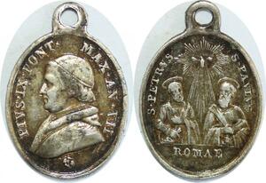 Q8325 Medal Vatican Papal States St Petrus St Paulus Romae Silver 