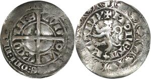 Q8571 Rare Flandres Gros au lion Louis II de Male 1346-1384 Argent - Offer
