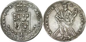 Q8588 Rare Germany Braunschweig Lüneburg 1/6Taler Georg III 1762 IWS Silver