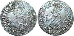 Q8607 Rare Germany Saxony Meissen Groschen 1467 Wilhelm III 1465-1482