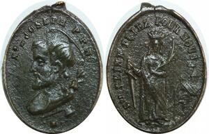 Q8618 Medal St Joseph et St Marie Priez pour nous ->Make offer