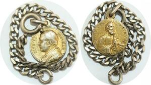 Q8619 Medal Vatican Papal States Pius XI St Petrus St Paulus Silvered AU