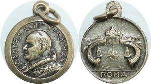 Q8621 Medal Vatican Papal States Joannes XXIII Roma 1883 1961 Silvered 