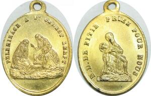 Q8625 Medaille Pélerinage St Genest Lerpt Auvergne Rhones Alpes 42 SPL