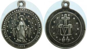 Q8636 Medal Vatican Papal States Maria Sancta Concepta 1830 Silvered >Offer
