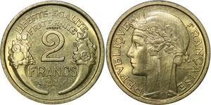 R1144 Rare France 2 Francs Morlon Essai Specimen 1931 SPL -> Make offer
