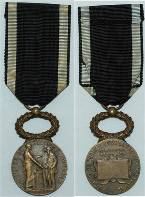 R1153 Médaille Société de Secours Mutuels Roty avec ruban AU SUP ->Make Offer