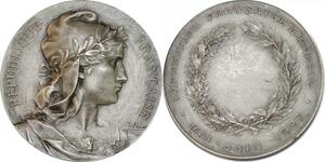 R1201 Médaille Exposition Française Madrid Mai 1927 Silvered SUP -> Make offer