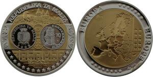 R1327 Medal Malta 10 Euros 2008 Europa Silver 999% PF Proof BE -> Make offer