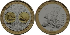 R1356 Medal Portugal 5 Euros Stamp Post 2003 Silver 999% PF Proof BE >M Offer