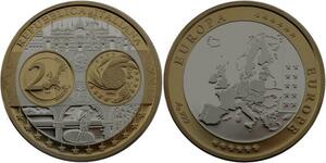 R1360 Medal Italy 2 Euros World Food Programm 2004 Silver 999% PF Proof BE