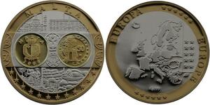 R1363 Medal Malta 50 Euros Auberge Castille 2008 Silver 999% PF Proof BE > Offer