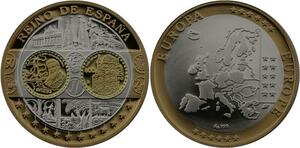 R1367 Medal Spain 400 Euros Gaudi Barcelona 2002 Silver 999% PF Proof BE >Offer