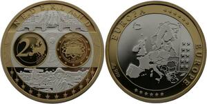 R1368 Medal Netherlands 2 Euros Traity Rome 2007 Silver 999% PF Proof BE >Offer