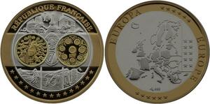 R1376 Medal France 50 Euros Europa 2002 Silver 999% PF Proof BE -> Make offer