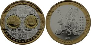 R1382 Medal Slovakia 100 Euros Wooden Churches 2010 Silver 999% PF Proof BE
