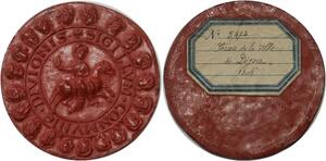 R1436 Rare Sceau Seal Duc de Bourgogne Ville Dijon XV siècle 8 cms SUP >M Offer