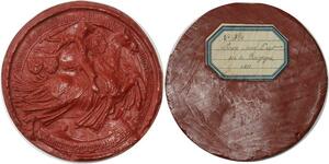 R1441 Rare Sceau Seal Jean Sans Peur Capétiens Valois Bourgogne 1412 11 cms SUP