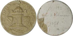 R1453 Rare Sceau Seal Othon IV Bourgogne Cour de chaussins Jura 1358 SUP