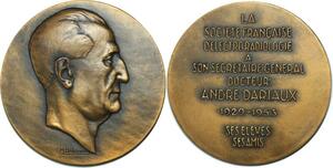 R1554 Rare Médaille Médecine Dr Dariaux Electro Cardiologie Delannoy 1953 SUP
