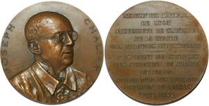 R1555 Rare Médaille Médecine Dr Joseph Charlier Hopitaux Lyon Crozier 1943 SUP