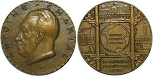 R1556 Médaille Médecine Antoine Charial Travail Capital Lyon Muller 1948 SUP