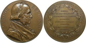R1562 Médaille Médecine Claude Bernard Académie Physiologist 1879 Borrel SUP 