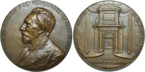 R1567 Rare Médaille Médecine Dr Adrien Hopitaux Hotel Dieu Lyon Chorel 1934 SUP