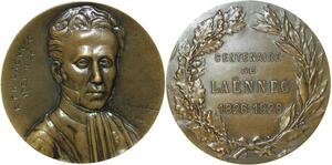 R1570 Médaille Médecine Dr Laënnec Hématologie Hayen 1826 1926 SUP