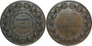 R1575 Coffret Médaille Institution Demoiselles Mme Talot Hudcheson 1874 