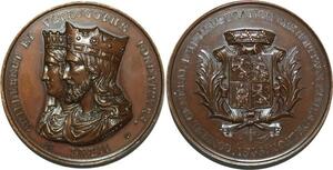 R1587 Médaille Conseil Hopitaux Childebert Vitrogothe 1845 Lyon SUP