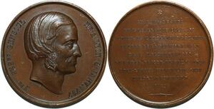 R1589 Médaille Chirurgien Gensoul 1858 Académie Médecine Hotel Dieu Lyon SUP