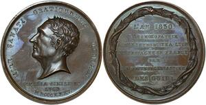 R1592 Rare Médaille Médecine Dr Sébastien Des Guidi Homéopathie 1830 Paris SUP