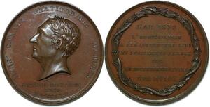 R1594 Rare Médaille Médecine Dr Sébastien Des Guidi Homéopathie 1830 Paris SUP