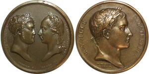 R1628 Rare Médaille Napoléon I Alexander I François II Bataille Austerlitz 1805